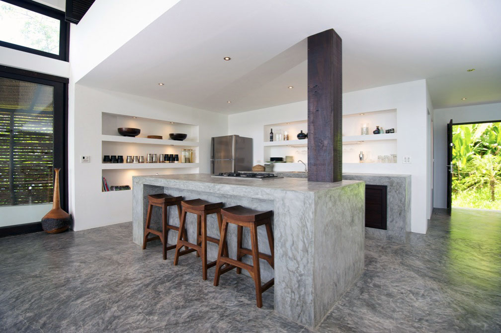 concrete kitchen design idea