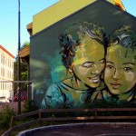 Mom and Child Expression on Wall Mural