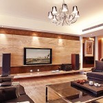 Luxury Living Room with Wood Paneling Entertainment Wall