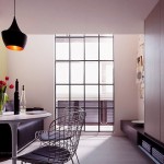 Modern Bright Black White Dining Room