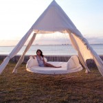 Outdoor Floating Bed Beach Design
