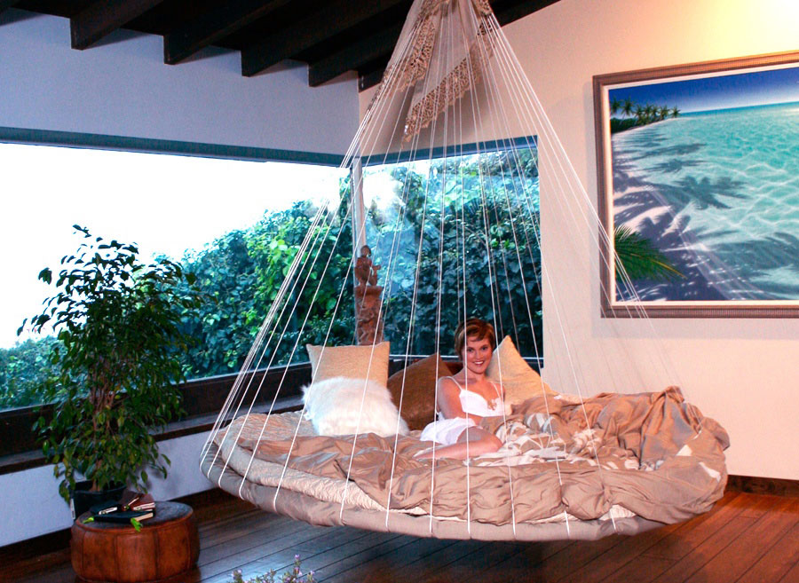 Unique Indoor Floating Bed Hammock Ideas