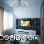 Modern Dark Bedroom with Flower Wall Decor Idea