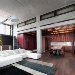 Open Plan White Wood Living Loft Apartment