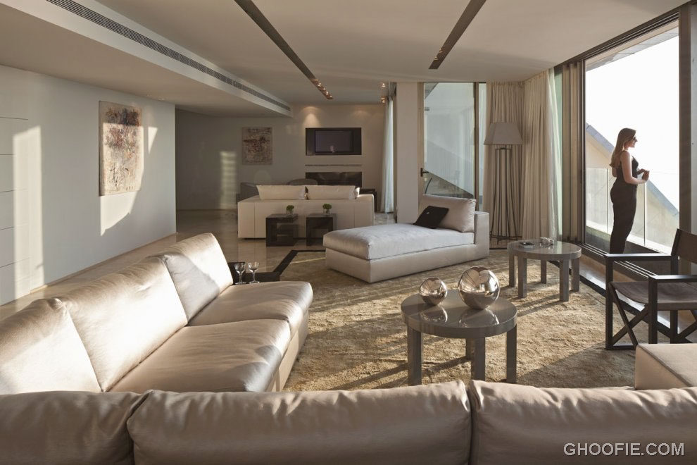 Shining Lounge with Cream L Shaped Sofa