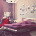 Beautiful Purple Cream Bedroom for Girl