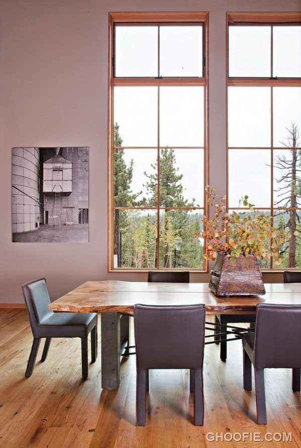 Bright Dining Room Design Ideas with Large Window
