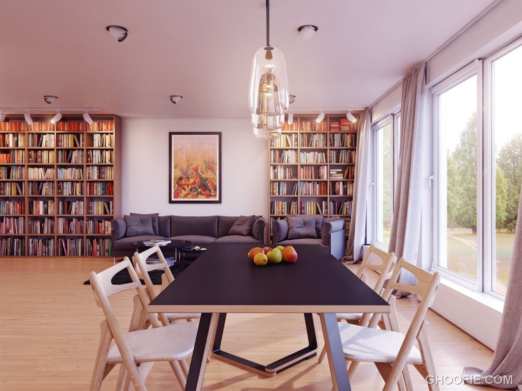 Spacious Neutral Dining Room Design Ideas