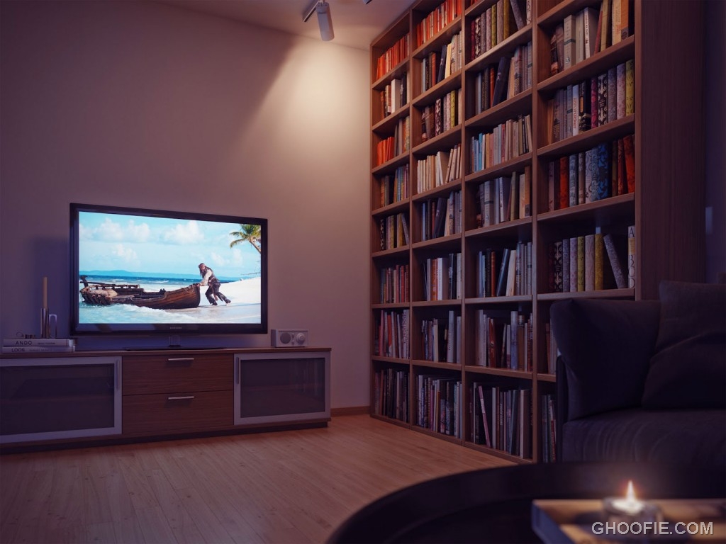 Walnut Entertainment Unit Furniture Living Room