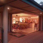 Elegant Outdoor Patio with Sleek Wooden Deck Design Ideas