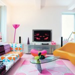 Modern Pop Style Interior Living Room