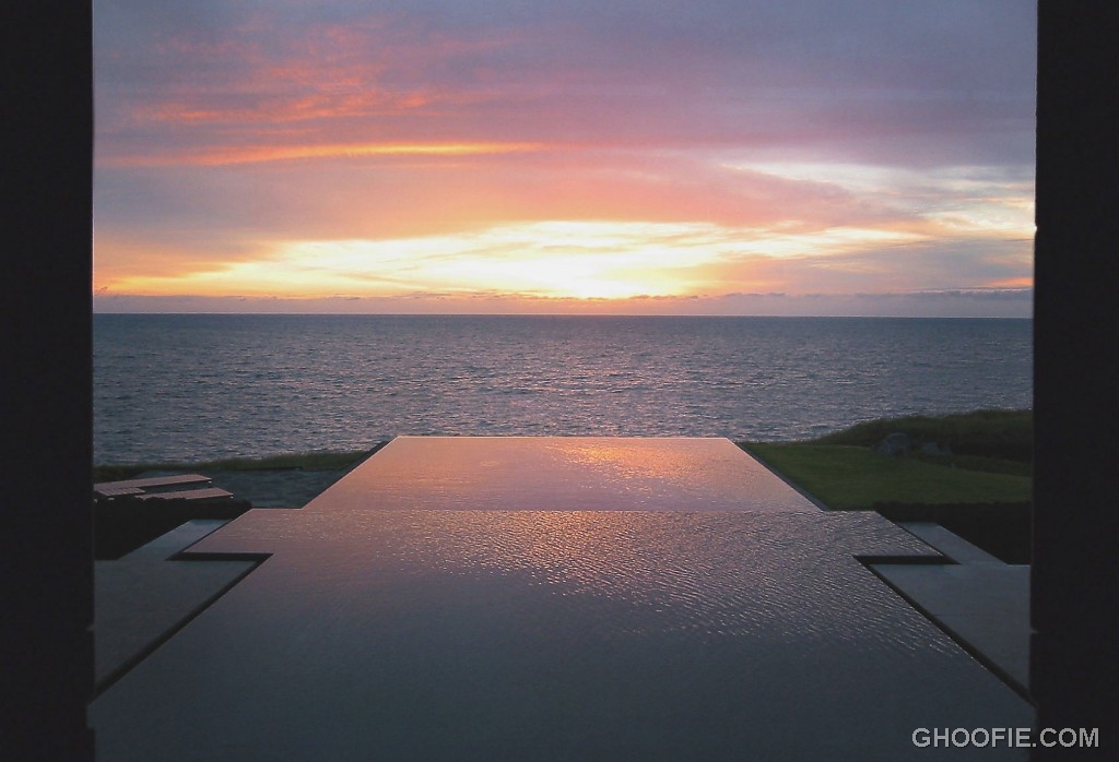 Pool Terrace with Sea Views and Beautiful Sunset