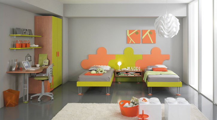 Pop Color Kids Bedroom for Two