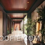 Tropical House with Marble Floor and Wooden Ceiling