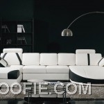 Awesome Black Living Room with White Sofa