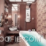 Awesome Brown Mosaic Bathroom Tile Ideas