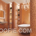 Luxury Gold Bathroom with Chandelier