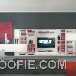 Modern Living Room with white TV Wall Mount Furniture