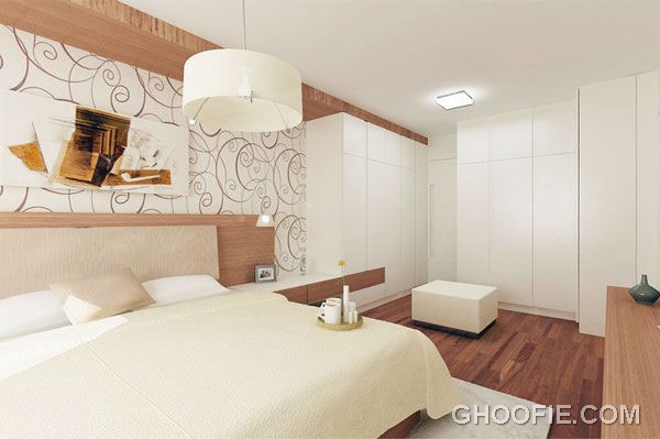 Modern White Wood Bedroom Decoration