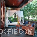 Beautiful Terrace Villa Design Ideas with Outdoor Canopy Bed