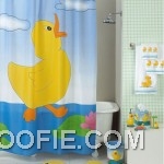 Funny Duck Shower Curtain For Kids Bathroom