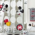 Mickey Mouse Shower Curtain For Kids Bathroom