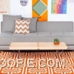 Vibrant Colored Rugs in the Living Room