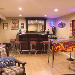 Home bar in basement
