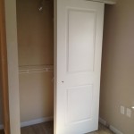 Minimalist White Sliding Closet Door