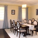 Dining room with wallpaper