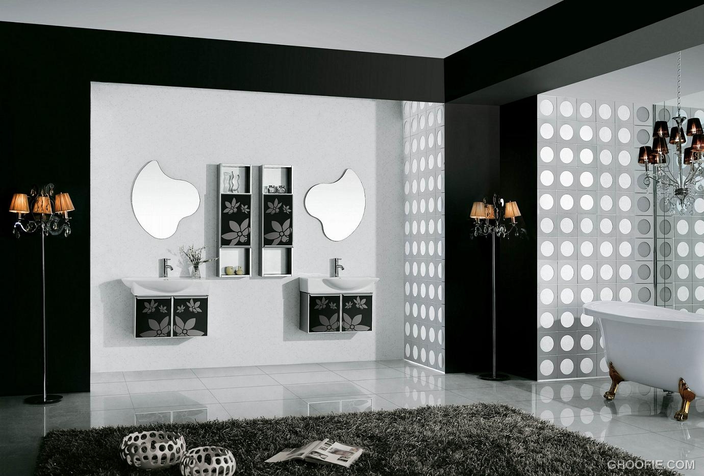 Inspirational Design - black and white bathroom