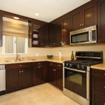 Brown kitchen cabinets