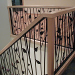 Leaf style railing stairway