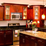 Cozy wood kitchen cabinets