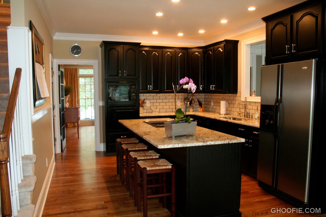 Modern black kitchen