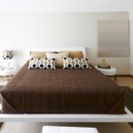 Brown white bedroom modern