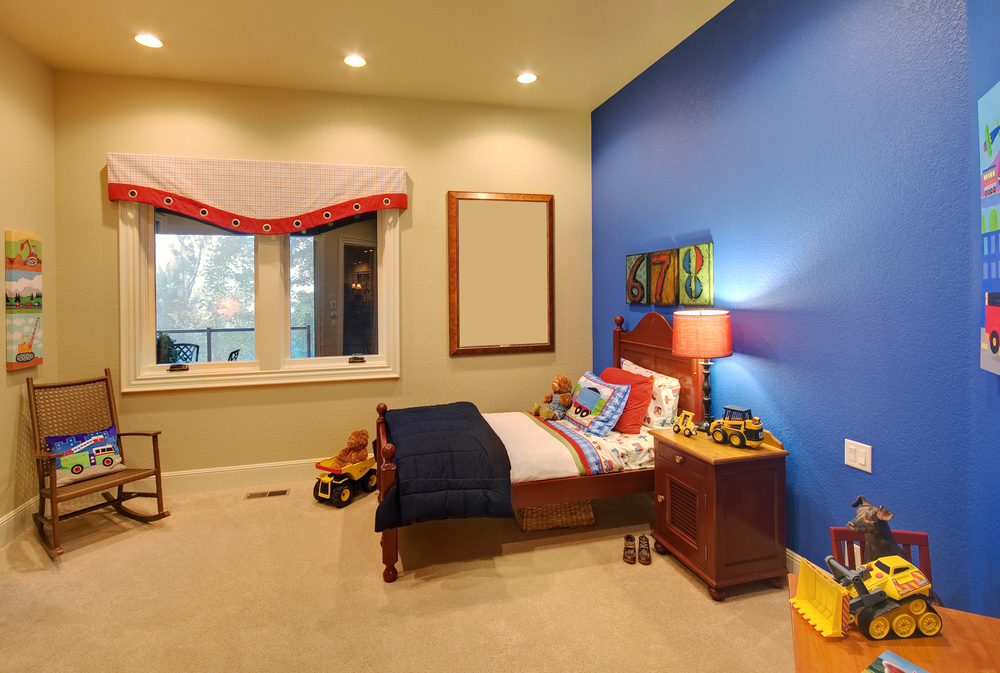 Kids room ideas with blue wall
