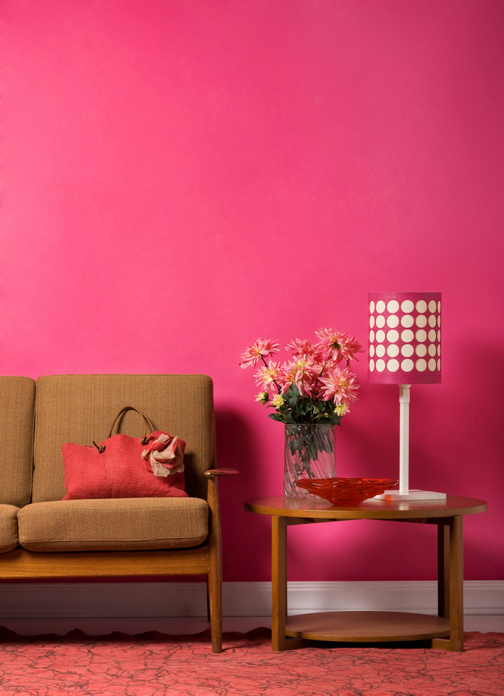 Pink room and pink lamp shade