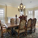 Unique dining room table with fancy chairs
