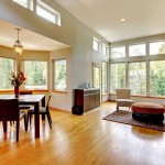 Great view living room with wood floor