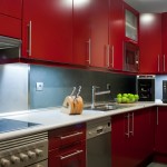 Red kitchen interior