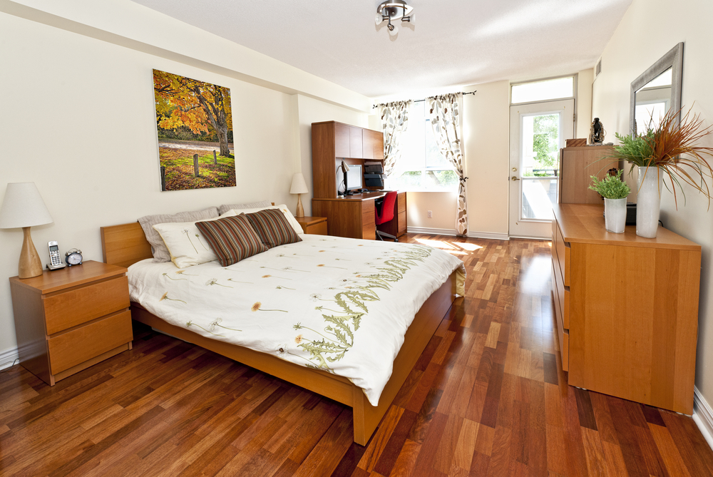 Small wood bedroom