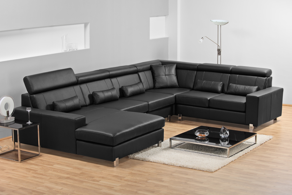 Black trendy sofa