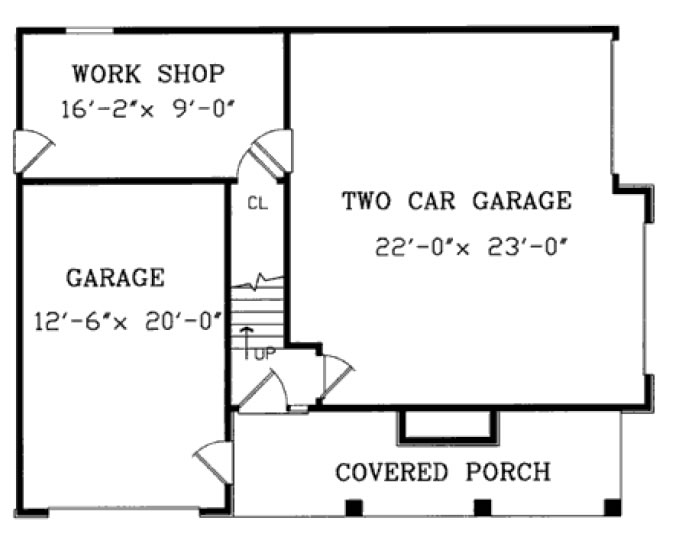 Small house plan - lower level