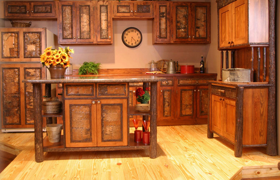 Beautiful rustic kitchen cabinets design