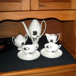 Classic vintage tea set is a must have in every rustic kitchen.