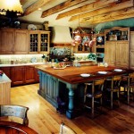 Hardwood rustic kitchen