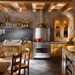 Old rustic country wood kitchen