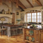 Rustic Tuscan kitchen with island